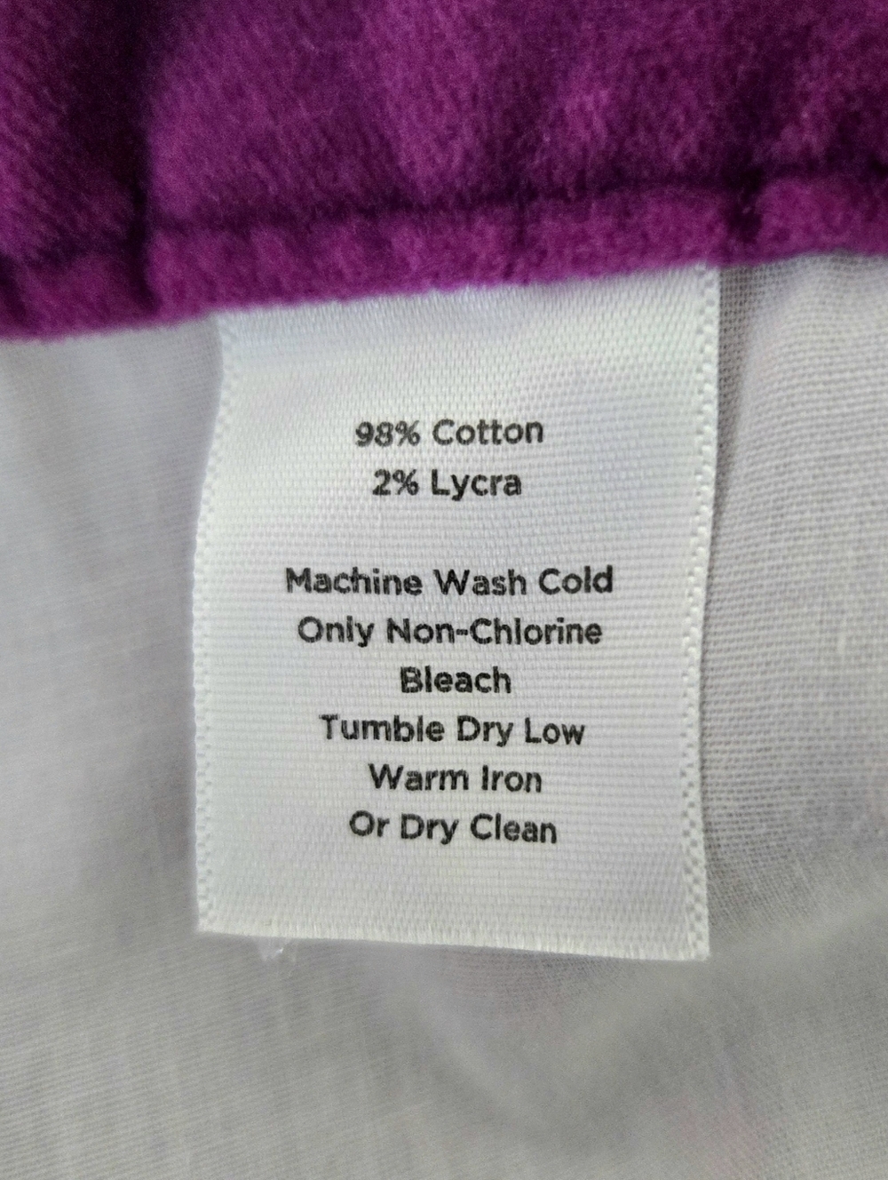 Talbots Velvet Jeans/pants, Fushia 16 - Picture 14 of 14